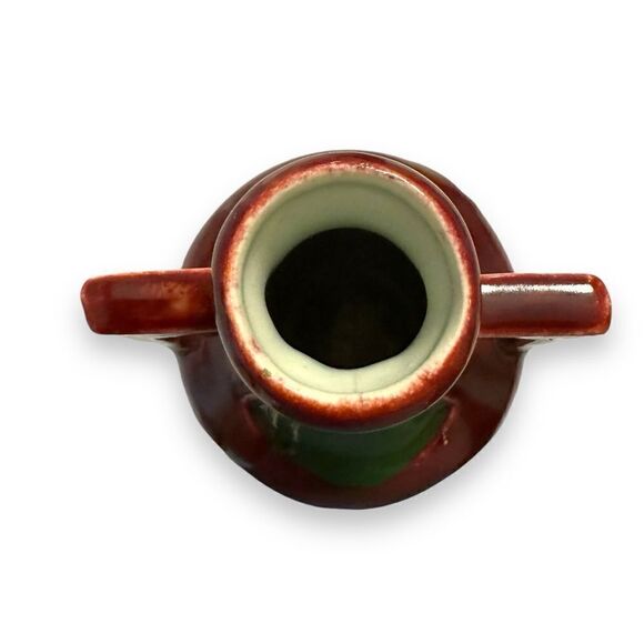 Vintage Barbotine Majolica Small Floral Pottery Vase - Picture 3 of 6